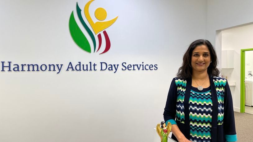 Dr. Jhansi Koduri, who founded Harmony Adult Day Services with Dr. Prasuna Madireddy, in Miami Township. The center opened this week after an opening ceremony held Aug. 22. SAM WILDOW\STAFF