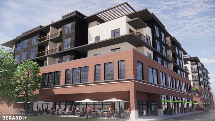 A developer proposes to build 124 market-rate residential units and commercial space on the 800 block of West Third Street in the Wright Dunbar area in West Dayton. CONTRIBUTED