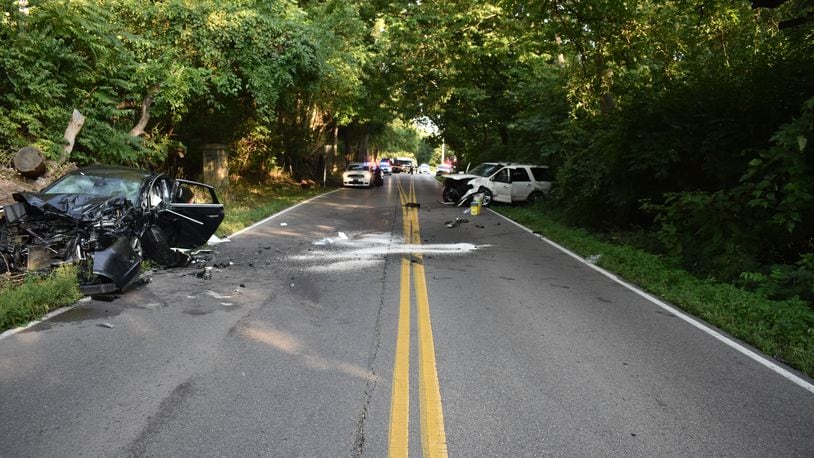 A woman was killed in a crash at the Frederick Pike and Rivers Edge Boulevard intersection on Sunday, Aug. 25, 2024, in Dayton. Four people, including three children ages 10 and younger, had serious but non-life-threatening injuries in the crash. Photo courtesy Dayton Police Department.