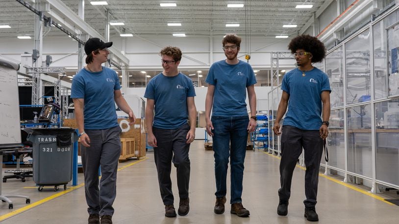 From left to right: United Grinding North America apprentices Trent Saylor, Owen Johantges, Nicholas Hoffman, LaShawn Crockett. United Grinding photo