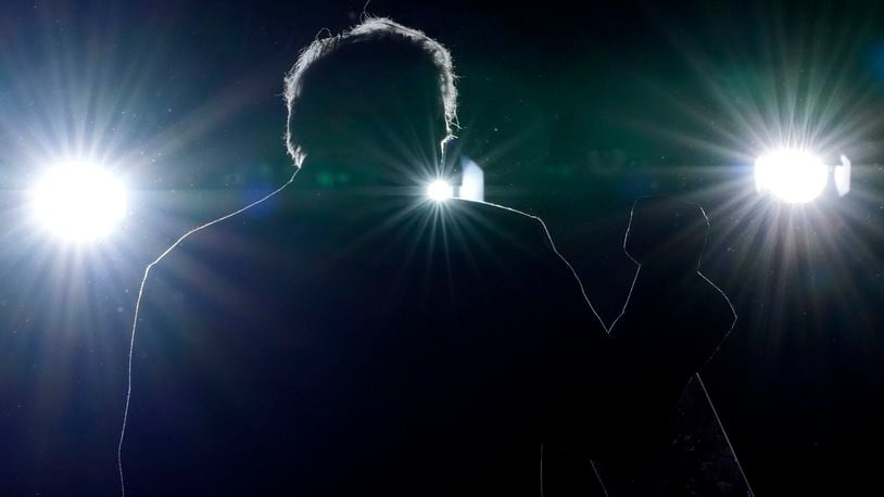 Republican presidential nominee former President Donald Trump speaks during a campaign event at the World Market Center, Friday, Sept.13, 2024, in Las Vegas. (AP Photo/Alex Brandon)