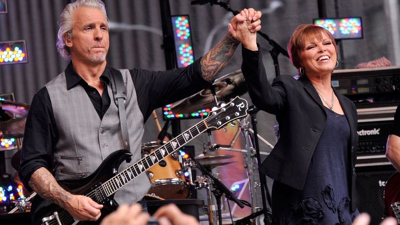 NEW YORK, NY - JUNE 29:  Musician Neil Giraldo and singer Pat Benatar perform during "FOX & Friends" All American Concert Series at FOX Studios on June 29, 2012 in New York City.  (Photo by Stephen Lovekin/Getty Images)