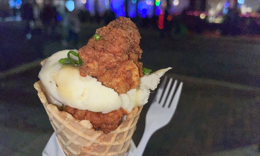 Pictured is Lily’s fried chicken and waffle cone. NATALIE JONES/STAFF