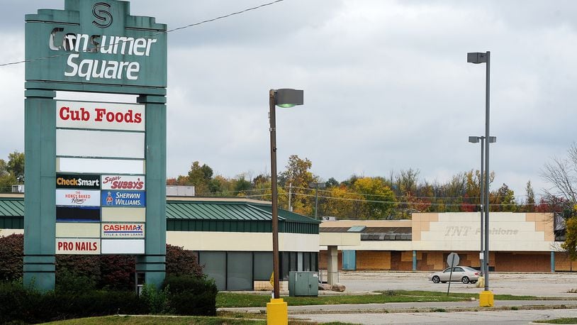 Trotwood's Salem Consumer Square is going up for auction. MARSHALL GORBY\STAFF