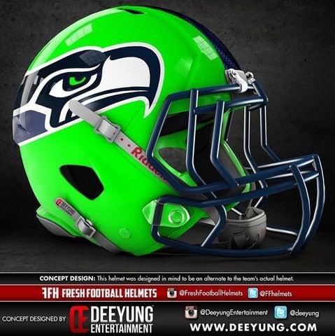 Seattle Seahawks  New nfl helmets, Cool football helmets, Nfl