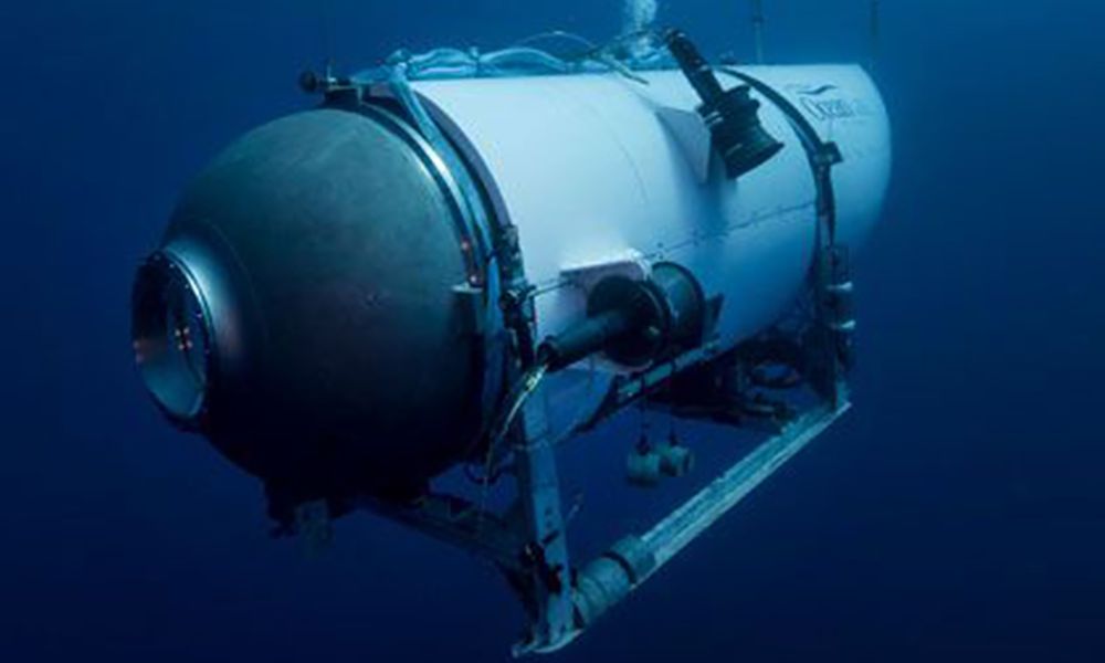 FILE - This undated image provided by OceanGate Expeditions in June 2021 shows the company's Titan submersible. (OceanGate Expeditions via AP, File)