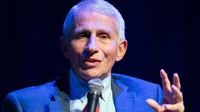 FILE - Dr. Anthony Fauci speaks during the presentation of his book "On Call" at Lincoln Theatre Friday, June 21, 2024, in Washington. ( AP Photo/Jose Luis Magana, File)