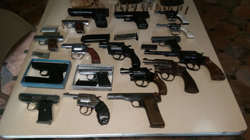 These guns were turned in during previous Street Rescue events. PROVIDED