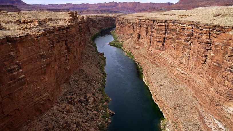 FILE - The Colorado River in the upper River Basin is seen, May 29, 2021, in Lees Ferry, Ariz. (AP Photo/Ross D. Franklin, File)