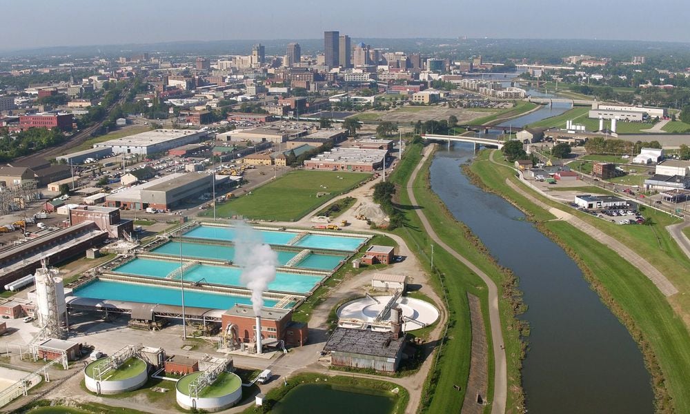 The Mad River flows past the city of Dayton’s Ottawa water treatment plant on the east side of Dayton. Recent tests indicate that polyfluoralkyl substances (PFAS) were still present in the drinking water even after some contaminated wells were shut down last year. TY GREENLEES / STAFF