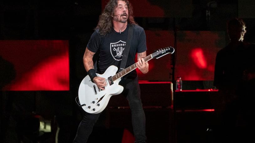 FILE - Dave Grohl of the Foo Fighters performs at Festival d'été de Québec, July 8, 2023, at Plains of Abraham in Quebec City. (Photo by Amy Harris/Invision/AP, File)