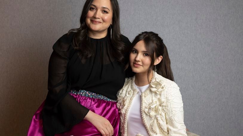 Lily Gladstone, left, and Isabel Deroy-Olson pose for a portrait to promote the film "Fancy Dance" on Sunday, June 16, 2024, in New York. (Photo by Matt Licari/Invision/AP)