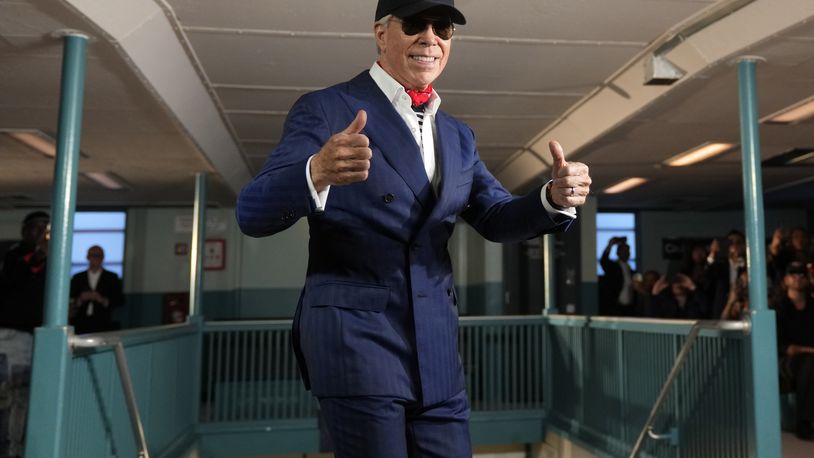 Tommy Hilfiger attends his Spring/Summer 2025 fashion show onboard a Staten Island Ferry as part of New York Fashion Week on Sunday, Sept. 8, 2024, in New York. (Photo by Charles Sykes/Invision/AP)