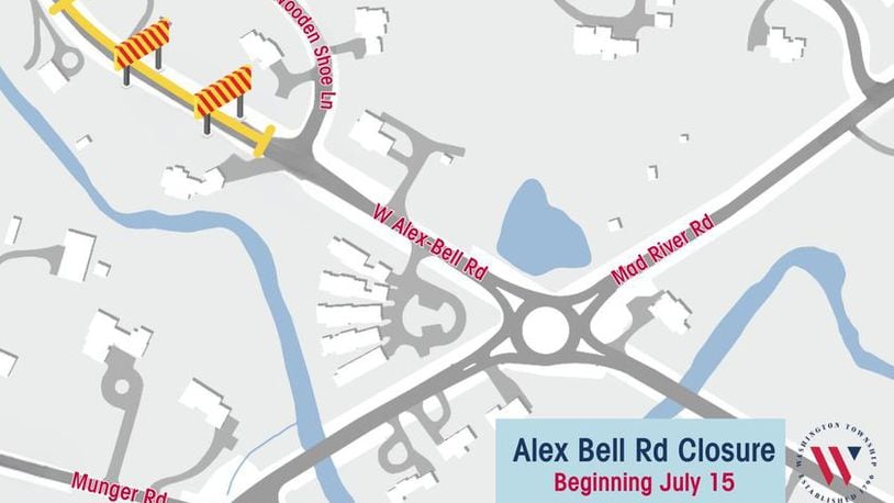 Starting Monday, Montgomery County will start making repairs and improvements to multiple storm drainage culverts on Alex-Bell Road. This will require a complete closure of a portion of the road. CONTRIBUTED