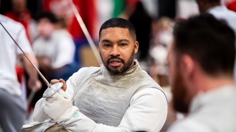 Dayton Police Officer Byron Branch will compete in the fencing competition in 2024 Paralympic Games, which open Wednesday in Paris. Photo courtesy of USA Fencing.