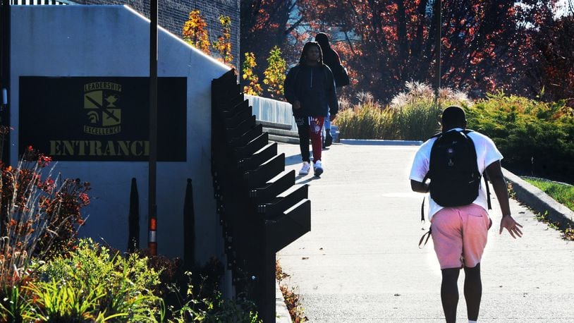 Students going to classes on the campus of Central State University Monday Nov. 4, 2022. MARSHALL GORBY\STAFF