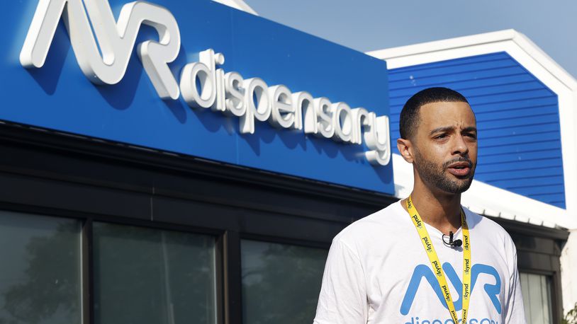 Tevin Johnson, manager of AYR dispensary in Riverside talks about the opening of recreational sales on marijuana Tuesday, Aug 6, 2024. MARSHALL GORBY\STAFF