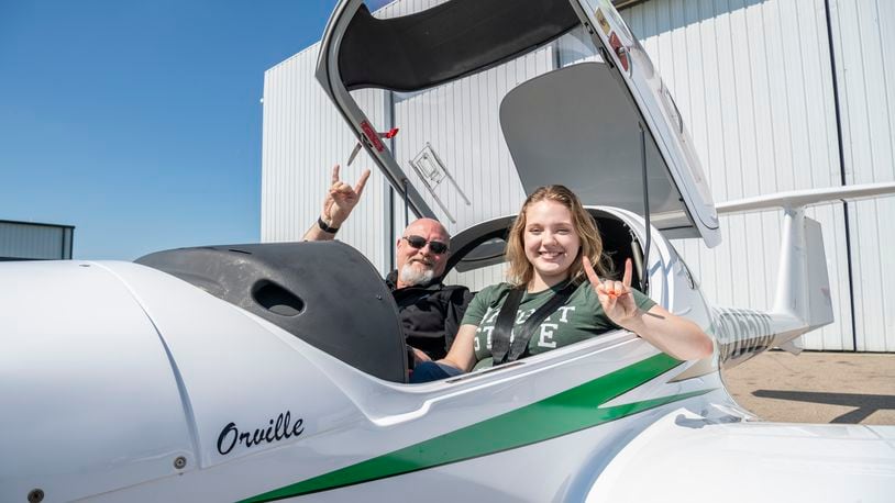 Wright State University student Savannah Oakley is pursuing a bachelor’s degree in aviation science and technology. CONTRIBUTED