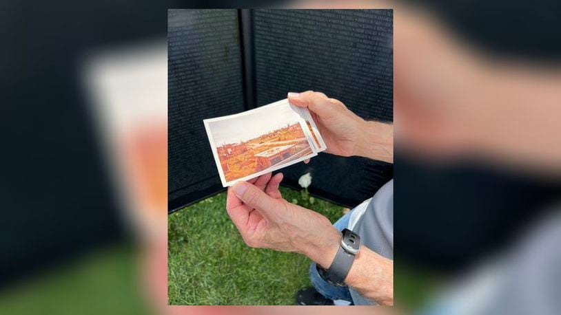 Visitors young and old showed their respect on Saturday to those who lost their lives during the Vietnam War. The traveling Vietnam Wall memorial, also known as "The Wall That Heals," was temporarily erected at Yankee Park in Centerville. AIMEE HANCOCK/STAFF