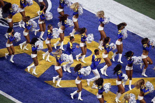 Photos: NFL's first male cheerleaders perform at Super Bowl 53