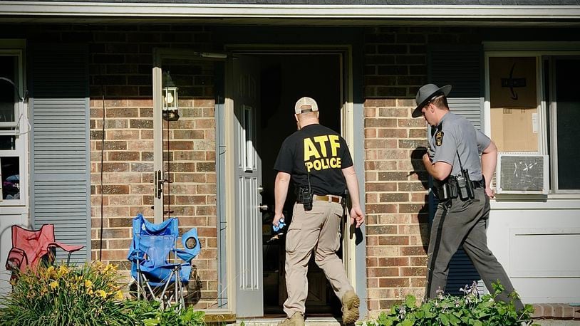 Xenia police, Ohio State Highway Patrol and Bureau of Alcohol, Tobacco and Firearms responded to a house on Colorado Drive on Thursday, June 13, 2024, for an investigation. MARSHALL GORBY/STAFF