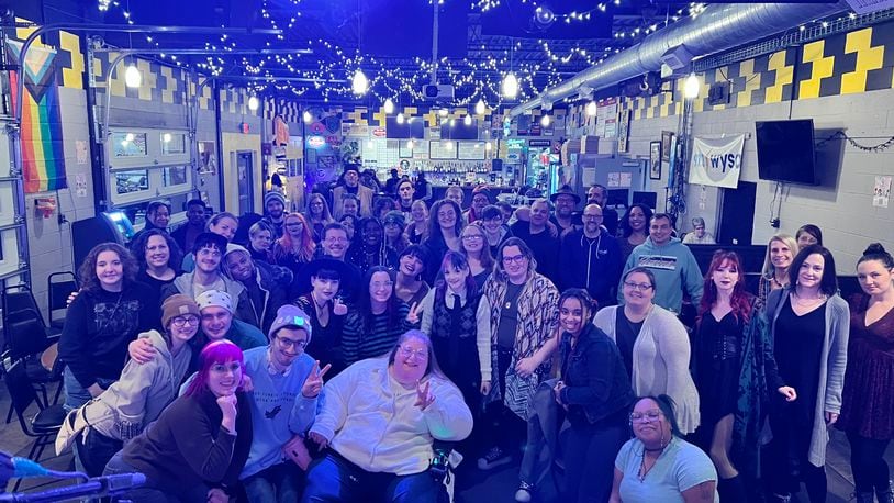 A group of poets at a Dayton Poetry Slam event. CONTRIBUTED