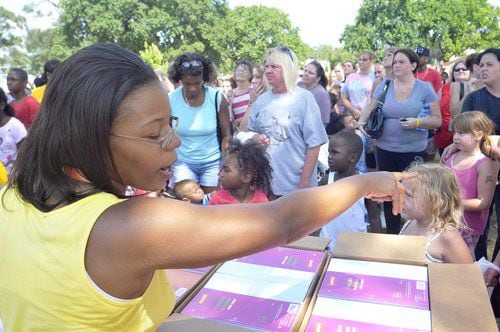 School supplies give-away