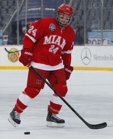 Miami Hockey Practices at Soldier Field