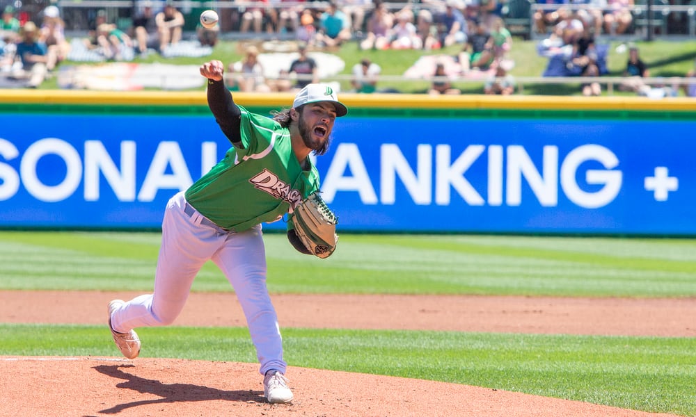 Dragons starter Javi Rivera pitched three scoreless innings Sunday in his second start of the series. Jeff Gilbert/CONTRIBUTED