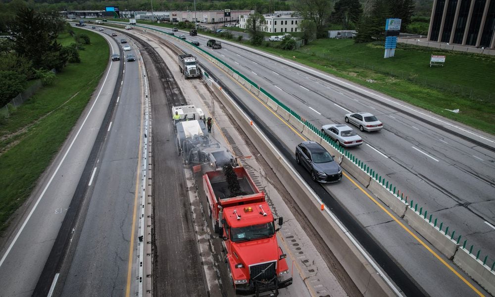 Interstate 75 between Dryden Road and the West Carrollton exit is now a construction zone. The project is expected to take two years to complete. JIM NOELKER/STAFF