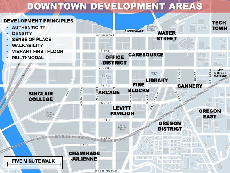 Map Of Downtown Dayton Ohio Urban Living Driving Downtown Dayton Redevelopment