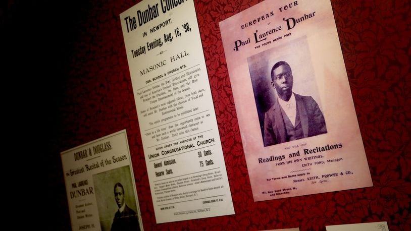 The life of Dayton poet Paul Laurence Dunbar is chronicled in photographs, a film biography and a timeline of family history at the Wright-Dunbar Interpretive Center. Located nearby at 219 N. Paul Laurence Dunbar St. is the Paul Laurence Dunbar House State Memorial which can be toured Friday - Sunday from 10 a.m. to 4 p.m. LISA POWELL / STAFF