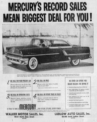 1950s Car advertisement vintage pages