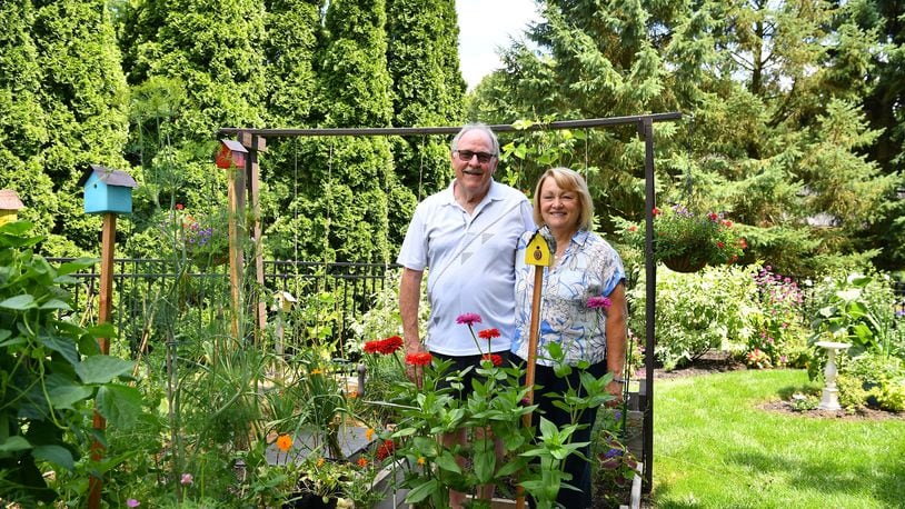 Pam and Wendell Melton have gardened on Kensington Court in Troy for the past four years after moving to Miami County from Brookville, where they had lived around 35 years. CONTRIBUTED PHOTO