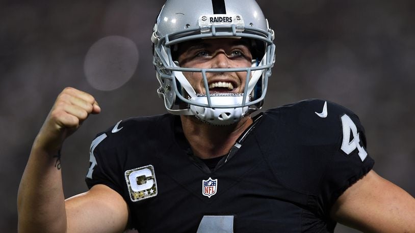 Oakland Raiders quarter-back Derek Carr out for up to six weeks