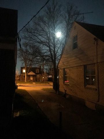 Pink supermoon above Miami Valley