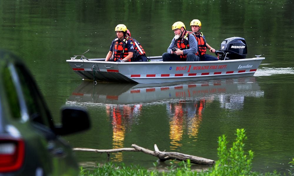 A body was found in the Great Miami River in the 3300 block of East River Road near the Dayton Boat Club in Moraine Wednesday morning, May 29, 2024. MARSHALL GORBY\STAFF