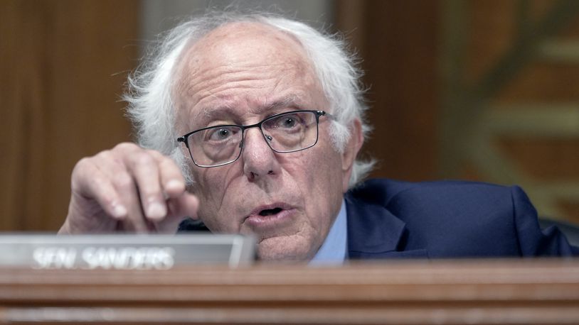 Sen. Bernie Sanders, I-Vt., speaks during a Senate Health, Education, Labor, and Pensions Committee business meeting on Capitol Hill, Thursday, Sept. 19, 2024, in Washington. (AP Photo/Mariam Zuhaib)