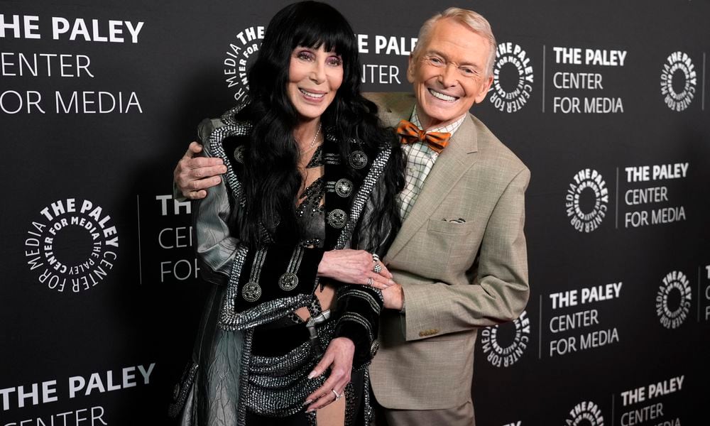 Fashion designer Bob Mackie, right, subject of the documentary film 