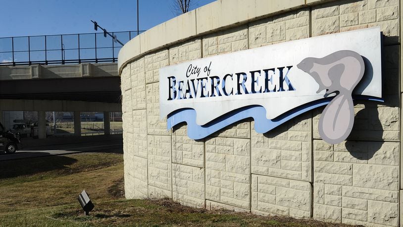 The city of Beavercreek sign along U.S. 35. MARSHALL GORBY\STAFF