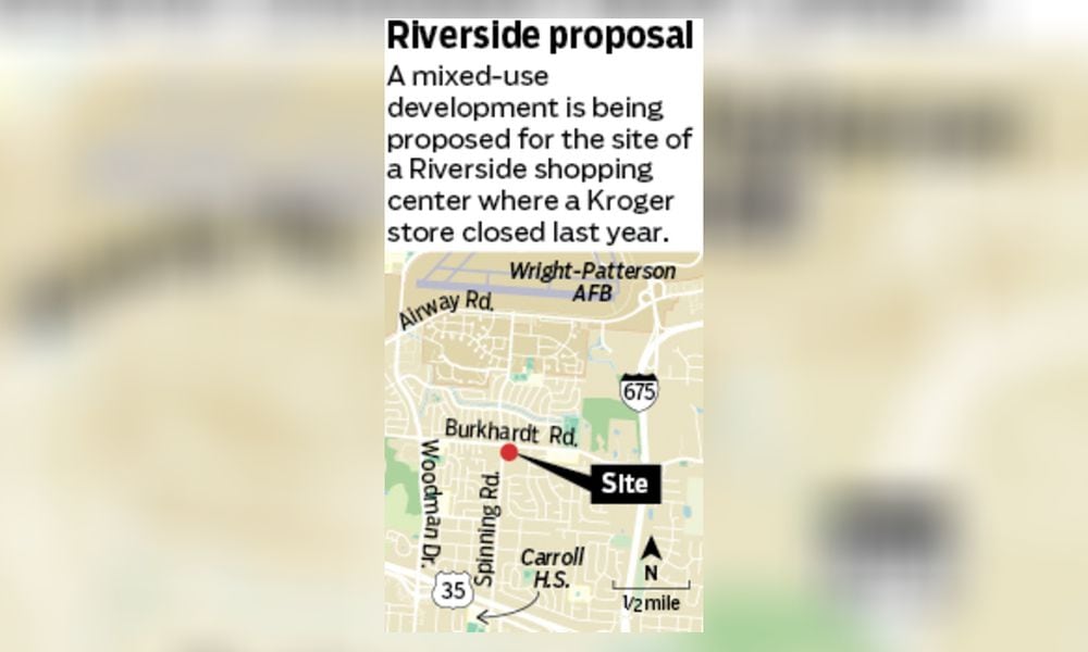 A mixed-use development is being proposed for the site of a Riverside shopping center where a Kroger store closed last year. STAFF