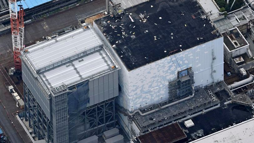 This photo shows the Unit 2 reactor of the Fukushima Daiichi nuclear power plant in Okuma, Fukushima prefecture, northern Japan, on Aug. 22, 2024. (Kyodo News via AP)