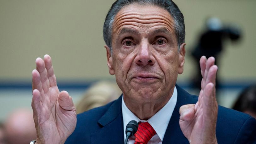 Former New York Gov. Andrew Cuomo testifies before the House Oversight Select Subcommittee's hearing on the Coronavirus Pandemic, on Capitol Hill in Washington, Tuesday, Sept. 10, 2024. (AP Photo/Cliff Owen)