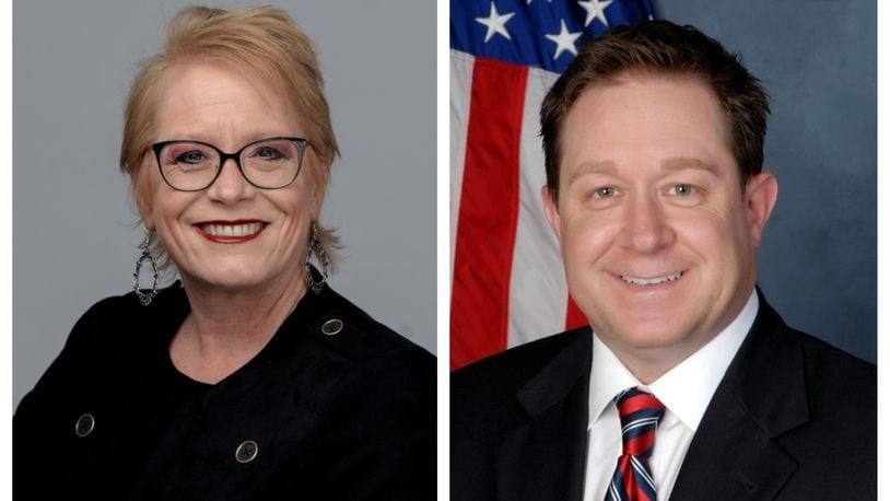 Challenger Lynn Cooper and incumbent Mike Foley are vying for the Montgomery County Clerk of Courts seat. Photos provided.