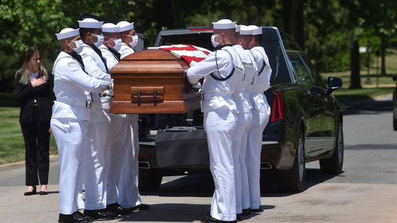 Griffith as buried at Arlington National Cemetery in Arlington, Va. Friday. Defense POW / MIA Accounting Agency photo