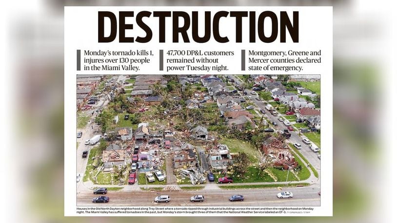 Coverage of the tornado that hit the Miami Valley on May 27, 2019. DAYTON DAILY NEWS ARCHIES