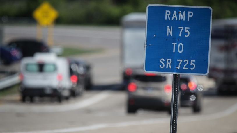 The Ohio Department of Transportation is seeking public comments about plans to address one of the state’s most accident prone and congested corridors at the interchange of state Route 725 and Interstate 75 in Miami Twp.JIM NOELKER/STAFF