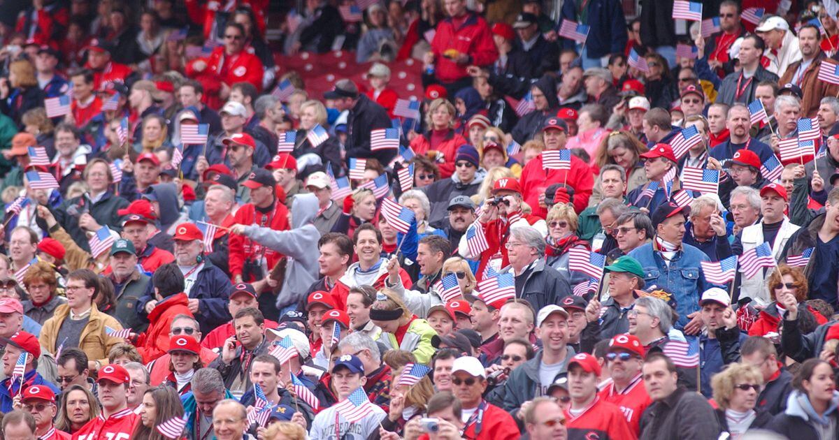 MLB, Cincinnati Reds add massive mustache and hat to Scripps Center -  Cincinnati Business Courier