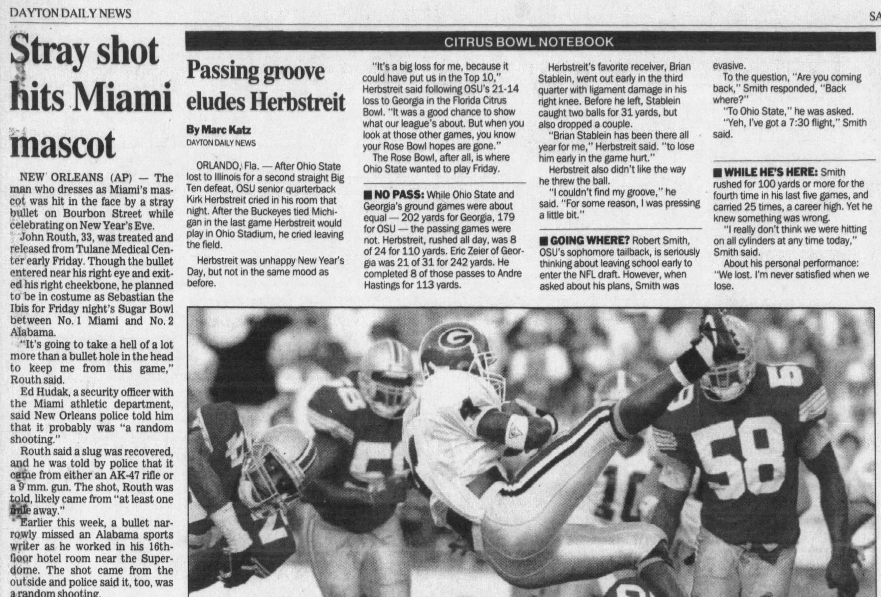 Kirk Herbstreit recalls Ohio State loss to Georgia in 1993 Citrus Bowl