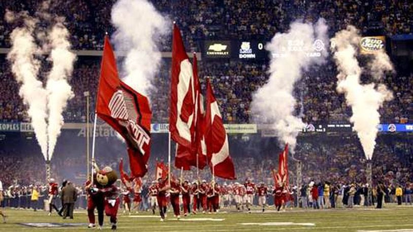 Ohio State takes to the field Monday night, Jan. 7, 2008, against LSU.